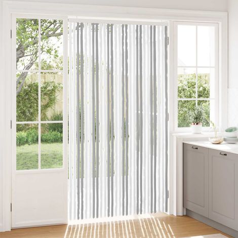 vidaXL Tenda per insetti in chenille Grigio chiaro e bianco