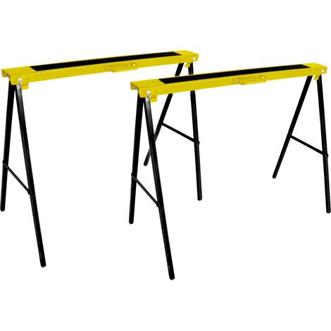 TEC HIT 504600 - JEU DE 2 TRÉTEAUX MÉTALLIQUES PLIABLES capacité 150kg