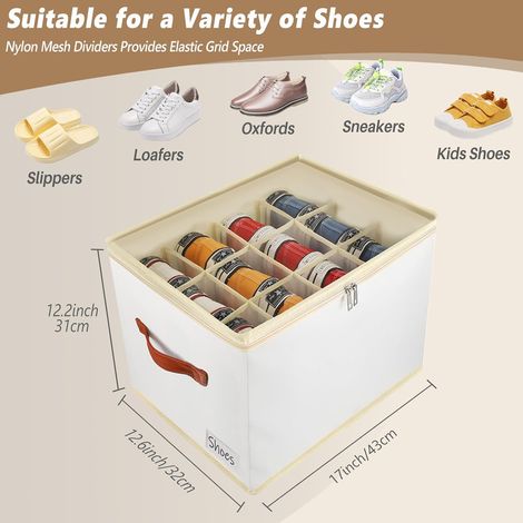 Set mit 2 schmalen Schuhaufbewahrungen, 24 stapelbare Fächer, platzsparende Schuhaufbewahrung für den Schuhschrank (1/4)