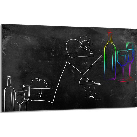 Glasschutzplatte für Herd 80x52 Schwarz (1/5)