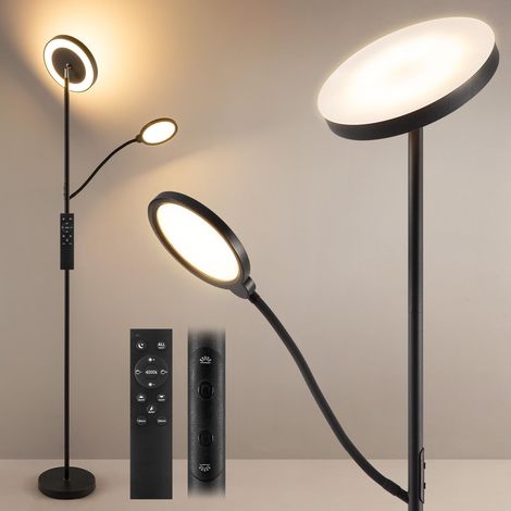 Home Lampadaire LED dimmable, 3100 lm, liseuse, télécommande (1/5)