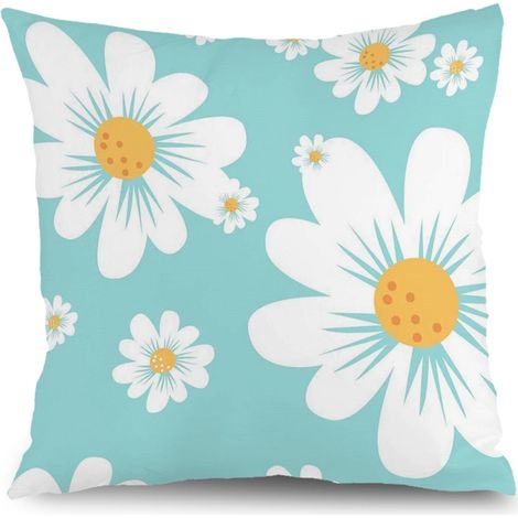 Taie d'oreiller floral décoratif, décoration maison élégante,45×45cm (1/5)