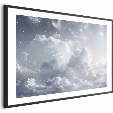 Poster – Astraler Frieden: Sterne verstreut über den zarten Wolken (1/4)