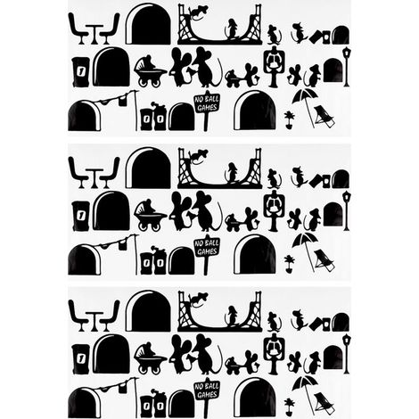 Self-adhesive wall-mounted to motif of hole of souris, decalcomanies of stairs for the decoration of the home, DIY DIY (1/5)