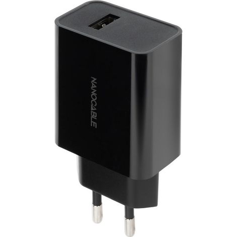 Ladegerät Usb-c 5v/2,1a Schwarz Nanocable 10.10.2004 (1/2)