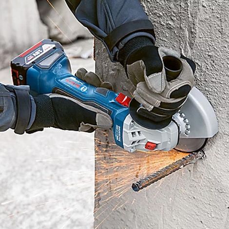 Meuleuse Brushless 18V BOSCH 125mm GWS 18V-7 - machine nue - 06019H9001 — vue 2