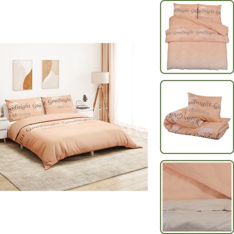Ensemble de housse de couette rose 220x240 cm Coton - Housses De Couette - Linge De Lit - Literie - Coton - Housse De Couette Rose (1/5)