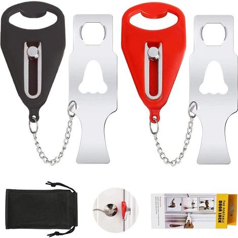 Cadenas de porte portable, cadenas de voyage, ajoutez des verrous supplémentaires pour plus de sécurité et de confidentialité (1/4)