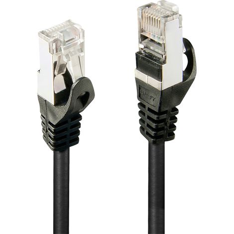 LINDY 48384 RJ45 Patchkabel CAT 5e F/UTP 5.00 m Schwarz  1 St.