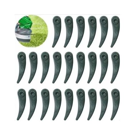 Lot de 24 lames de rechange pour tondeuse Bosch Durablade Art 23-18 LI Art 26-18 LI, vert ZY (1/2)