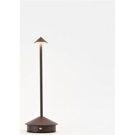 Lampe de table LED rechargeable sans fil (marron), lampe de table tactile d'extérieur 6000 mAh, lampe de table en métal au design moderne, étanche, à intensité variable, pour chevet, intérieur (1/5)