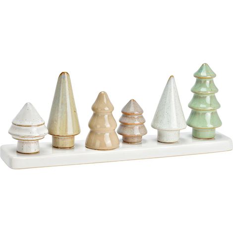 6 Petits vases en forme de sapin 30 x 11 x 6 cm (1/3)