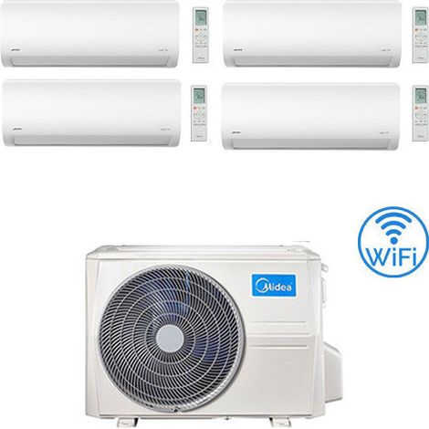 Climatizzatore Condizionatore Midea Xtreme WiFi R32 Quadri Split 9000 + 9000 +12000 + 12000 BTU con U.E. M4O-36FN8-Q INVERTER Classe A++/A+ (1/2)