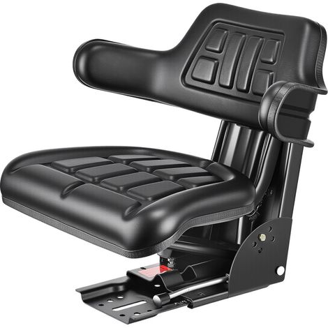Siège de Chariot Élévateur Universel, 61x51x51 cm, Siège de Tracteur de Suspension Étanche, Capacité de Charge 50 à 130 kg, avec Dossier Réglable, Micro-interrupteur, pour Chargeur, Bouteur (1/5)