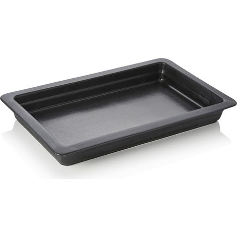 Bac gastronorme GN 1/1 induction H 6,5 cm noir porcelaine - Was Germany (1/2)