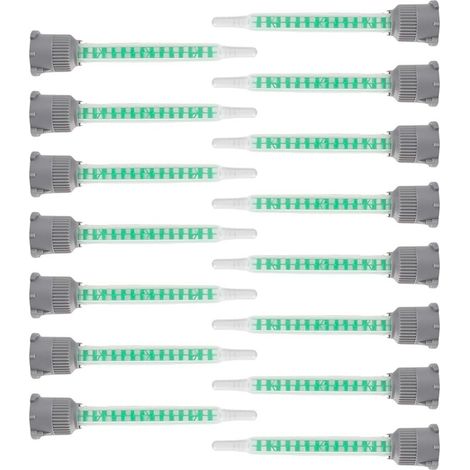 Lot de 15 mélangeurs statiques pour colle 2K, buses de mélange de mortier d'injection, buse de mélange de résine époxy, seringue, chevilles liquides, embouts mélangeurs, colle plastique 1:1, embout (1/5)