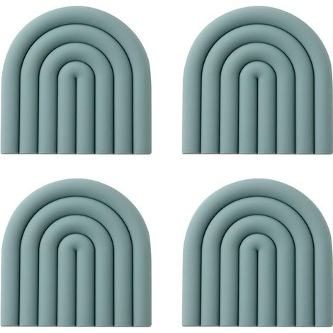 Lot de 4 dessous de plat en silicone, 15x15 cm, isolant thermique (1/5)