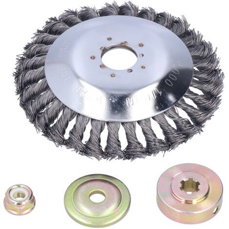 Tête de coupe-bordures en fil d'acier de 15 cm (6 po) pour tondeuse à gazon portative, avec couvercle de protection (1/5)