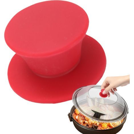 Bouton en silicone pour couvercle de casserole, bouton en silicone pour couvercle de casserole, couvercle d'ustensiles de cuisine anti-brûlure, couvercle anti-brûlure pour ustensiles de cuisine (1/5)