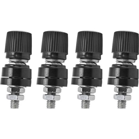 Lot de 10 borniers pour régulateur de tension, bornes de raccordement pour onduleur, vis M6 32 mm, longueur 44 mm, 0 V - 380 V, noir (1/5)