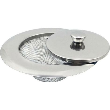 2 coladores de fregadero de acero inoxidable de 11,5 cm. Colador de desagüe para fregadero de cocina. (1/4)