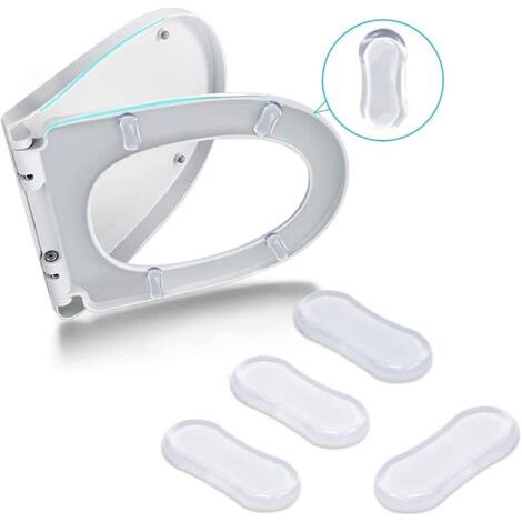 QORVA-Lot de 6 protège-colles amortisseurs pour toilettes Bidet de salle de bain WATER TRANSPARENT