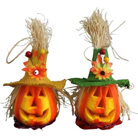 Lanterne citrouille lumineuse pour Halloween - Décoration d'intérieur et d'extérieur (1/5)
