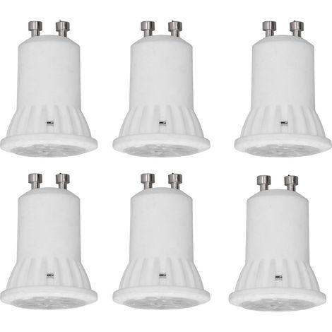 6er-Pack MR11-Keramik-LED-Lampen, 4 W, 360 lm, UV-frei, 120° Abstrahlwinkel, GU10-Sockel, Haushaltsbeleuchtung, 220 V Wechselstrom, 6000 K weißes Licht (1/5)