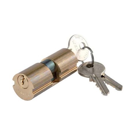 CILINDRO TONDO 608 WELKA  OTTONE CHIAVI 3 D.MM 26 L.MM 54 27+27