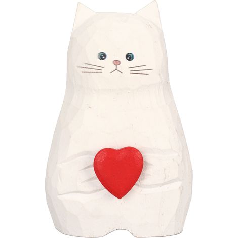 Weiße, strukturierte Holzvase mit Katzenmotiv – Geschenkidee zum Muttertag für Katzenliebhaber