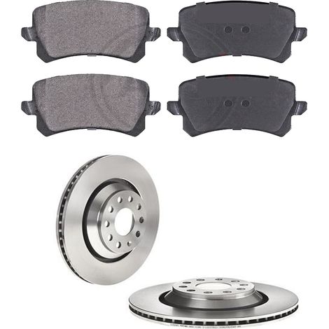 KIT FRENI POSTERIORI compatibile con VW PASSAT B6 VARIANT (3C5) - DISCHI + PASTIGLIE OEM: P 85 109 / 17729 , 17628 /SOSTITUZIONE DIRETTA/BASSA POLVERE/SILENZIOSO (1/5)