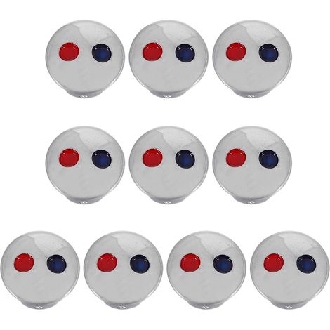 Cache Trou pour Robinet Lot de 10 Pièces en Abs Argenté (1/5)