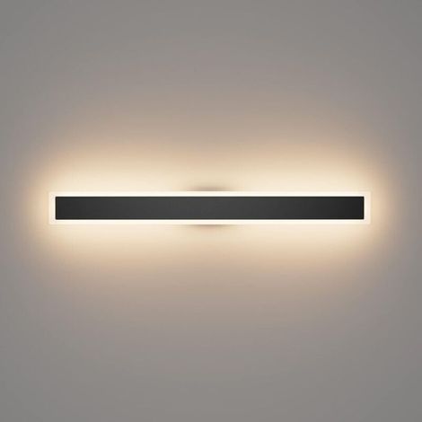 Applique Murale Longue Extérieure LED Villa 80CM IP54 Étanche Noir - Blanc Chaud 3000K - Jardin, Porche