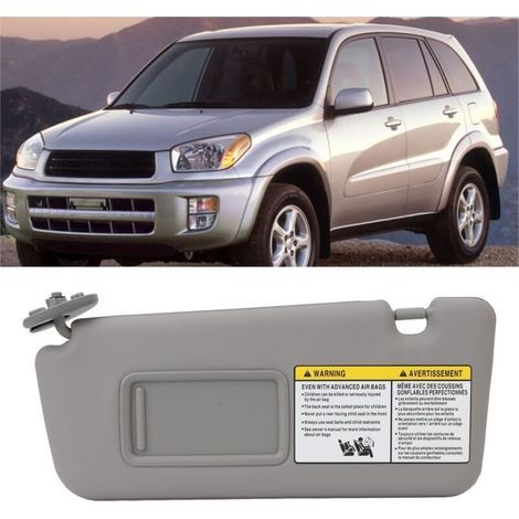 Multifunktionale Sonnenblende mit Kosmetikspiegel für RAV4 2004–2005 – Blend- und UV-Schutz – Graues ABS-Material – 7432042420B0 (1/5)