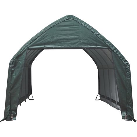 ShelterLogic Folien Zeltgarage Gerätehaus Grün 610x390x370 cm (1/5)