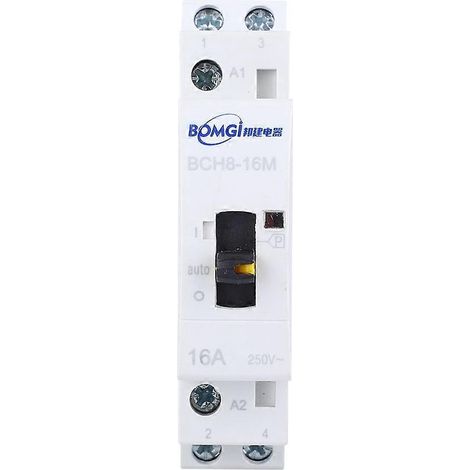 2P16A Haushalts-Wechselstromschütz mit manueller Steuerfunktion für Gebäudeelektrik 230V (1NO 1NC)