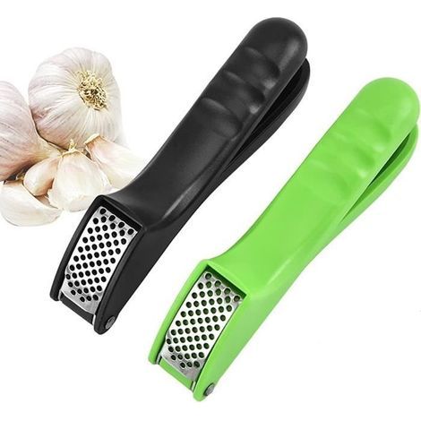 Fast Garlic Press, Lightweight and Durable Garlic Crusher with Non-Slip Handle, 2-Piece Stainless Steel Garlic Press, [85] (1/4)