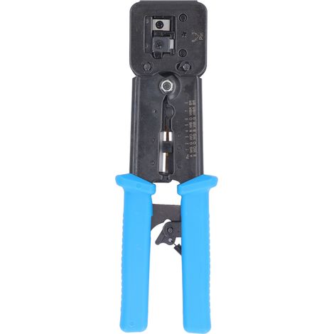 Kit de sertissage 6P8P avec pince à dénuder, coupe-câble, testeur réseau et têtes RJ45 pour réparation et entretien (1/5)