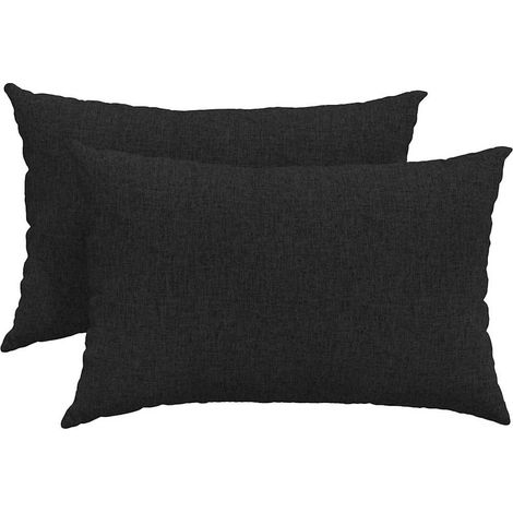 Maison Exclusive - Cuscini da Divano 2 pcs Nero 60 x 40 cm Tessuto