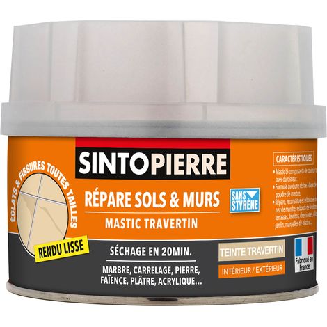 Répare sols et murs (parement, pierres, travertin, comblanchien) 280g Travertin SINTO