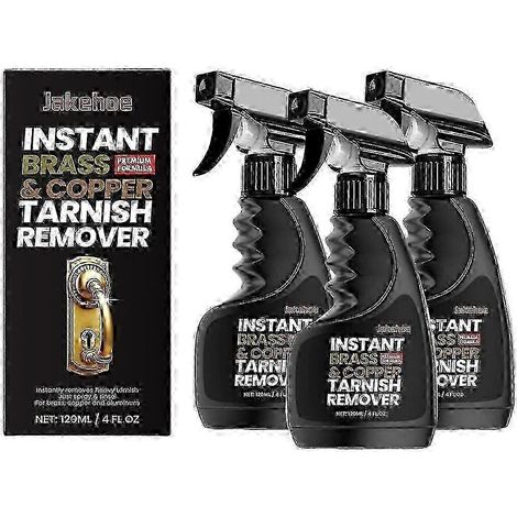 Nettoyant anti-ternissement 3X pour laiton et cuivre, formule biologique puissante qui élimine en toute sécurité la rouille, les taches et l'oxydation. (1/5)