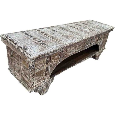 Mueble bajo de madera artesanal 165-175x45x57h cm (1/5)