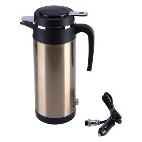 850ml 12V Portable In Car Stainless Steel Electric Heating Cup Boiling Water Bettle Travel Use (1/5)