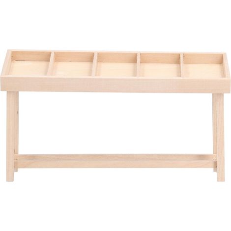 Étagère miniature en bois à l'échelle 1:12 pour maison de poupée, idéale pour la décoration et l'exposition à faire soi-même. (1/5)