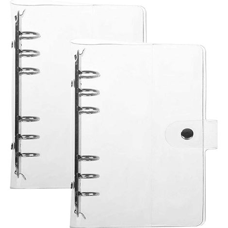 Couverture Pour Classeur A5 A6 - Transparente Iridescente - Pour Carnet De Notes Et Journal Personnel - Lot De 2 (1/5)