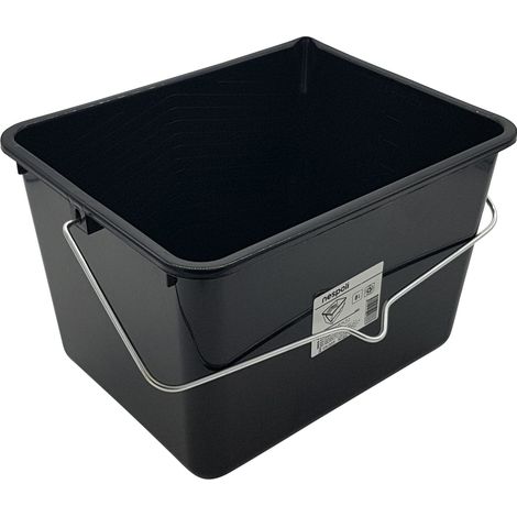 Nespoli - Secchio per pittura da 8 l, grande, con manico in metallo, colore nero
