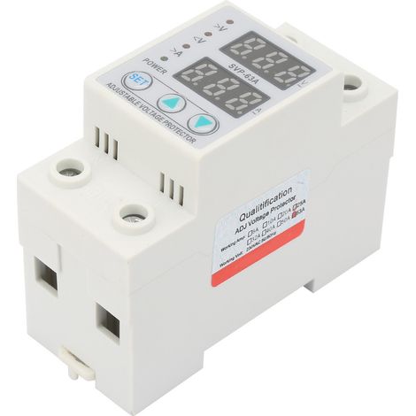 Protection contre les surintensités monophasée à double affichage LED, tension réglable, 230 V CA, 63 A (1/5)