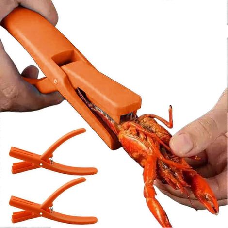 Éplucheur d'écrevisses, éplucheur de crevettes, éplucheur d'écrevisses, éplucheur de crevettes, éplucheur de carapaces d'écrevisses, éplucheur de carapaces d'écrevisses, paquet de 2, orange. (1/5)