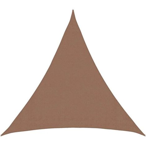 Voile d'ombrage gris-brun, 2 x 2 x 2 mètres, PEHD (1/5)