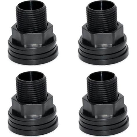 Raccord de cloison en PVC à double filetage, connecteur de réservoir d'eau pour barils d'eau de pluie, aquariums (1/5)